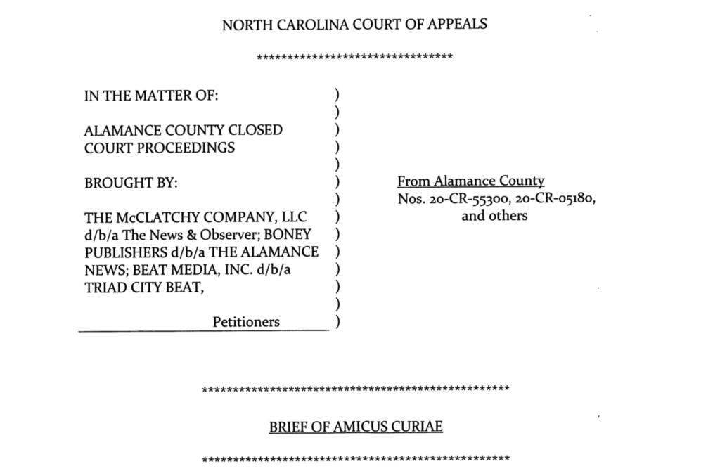 NC court proceedings must remain open to public during pandemic