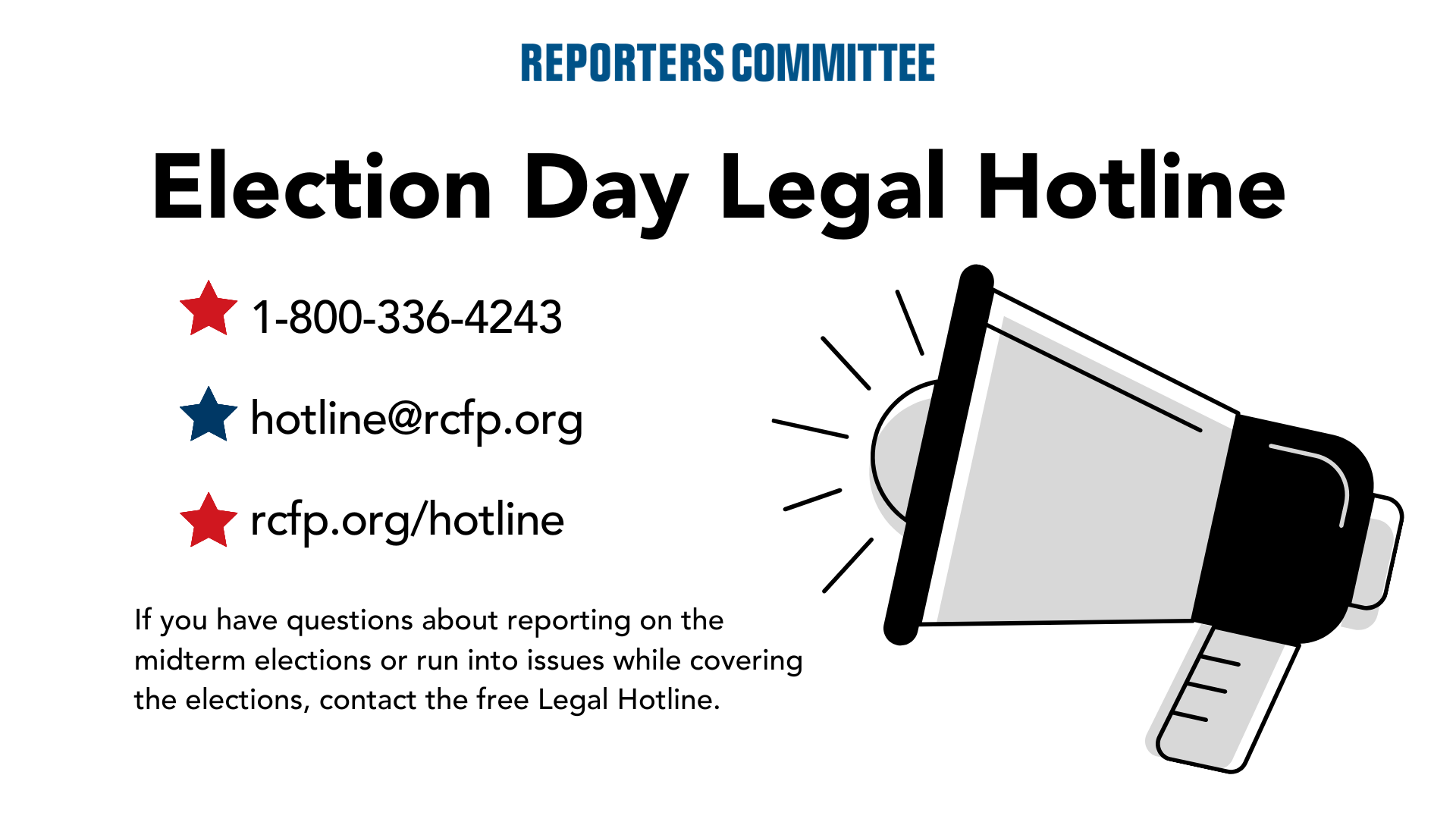 Free Legal Hotline Available For Journalists Covering Midterms — RCFP